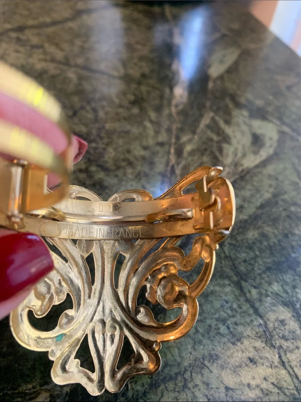 Art Nouveau hair clip made in France